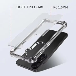 [JLK] ốp lưng s25 fe Lưng Cứng Lai Chống Sốc Cho Samsung Galaxy S26 S25 S24 S23 S22 S21 Ultra Plus FE Edge Vỏ Mềm Trong Suốt S26Ultra Cover Slim