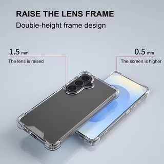 [JLK] ốp lưng s25 fe Lưng Cứng Lai Chống Sốc Cho Samsung Galaxy S26 S25 S24 S23 S22 S21 Ultra Plus FE Edge Vỏ Mềm Trong Suốt S26Ultra Cover Slim