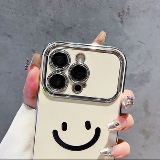Dành Cho IPhone17 16 15 14 13 12 11 ProMaxX XR XSMax 78 Plus Cao cấp Smiley Emoji Cửa sổ lớn trường hợp điện thoại