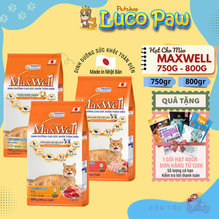 Hạt Cho Mèo MAXWELL 750G - 800G Hạt Dinh Duongs x Hỗ Trợ Thận Và Giảm Nôn MAXWELL