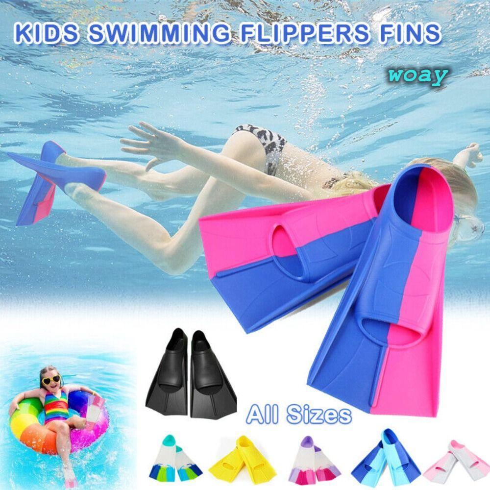 Dụng cụ vây bơi WOAY bằng silicone, thoải mái và chống trượt, phù hợp cho cả người lớn và trẻ em