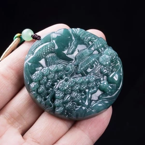 Mặt dây chuyền đá thương hiệu Shanshui và ngọc tròn, phù hợp unisex