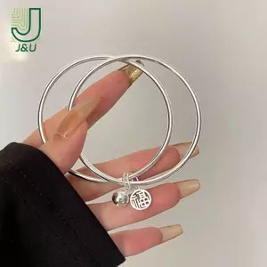 Vòng tay Fu Bell hai lớp màu bạc, mặt dây chuyền thanh lịch - Thời trang và quyến rũ