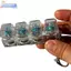CMINYP 4 phím Bàn phím cơ Máy kiểm tra trục LED Keycap Switch Sampler Đồ chơi chìa khóa Giảm căng thẳng cho game thủ Văn phòng tại nhà Móc khóa di động rỗng