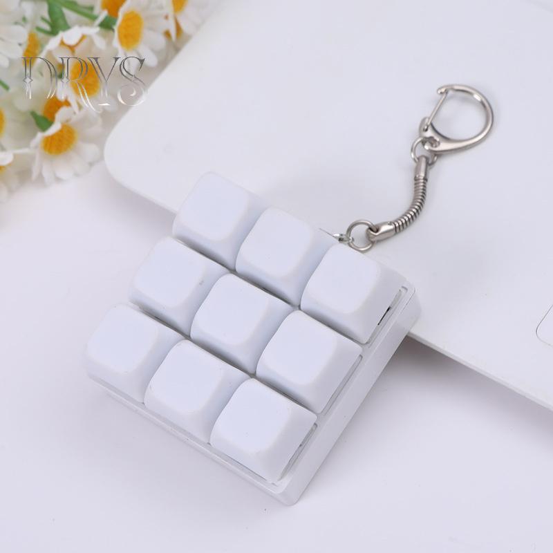 (TFT) Nút Keycap Fidget Móc Khóa 9 Phím Bàn Phím Đàn Áp Đồ Chơi DIY Bàn Phím Móc Khóa Đồ Chơi Dành Cho Người Lớn Quà Tặng Để Giảm Thời Gian MỚI