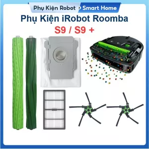 Phụ kiện Robot Hút Bụi iRobot Roomba S9 / S9 Plus. Đôi chổi lăn, bộ lọc hepa, chổi cạnh, túi đựng bụi robot Roomba