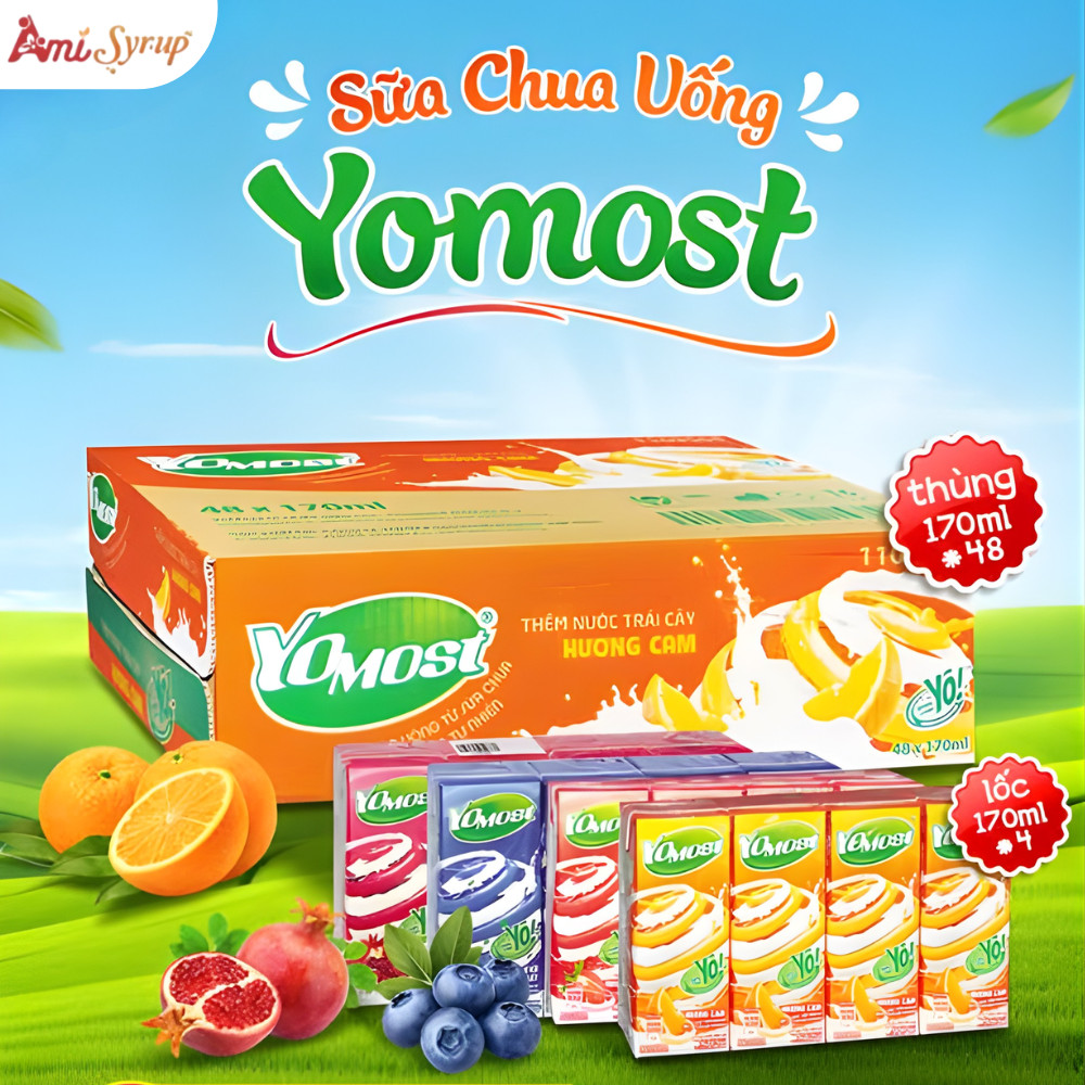 [Combo Giá Sỉ] Sữa Chua Uống Yomost Lốc 170ml Nhiều Vị, Thơm Ngon Đậm Đà Dinh Dưỡng Cho Bé