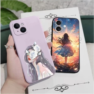 Đèn Nền Nữ Thần Hoa Cô Gái Ốp lưng Redmi 15 15C K20 Pro K40S 13C 14C Redmi Note 14S Ốp lưng TPU Mềm Chống Sốc