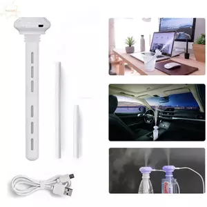 Máy tạo độ ẩm không khí USB AWNGD, Máy khuếch tán tinh dầu đèn LED ABS, Máy lọc ô tô siêu âm ánh sáng lãng mạn Mini Aroma
