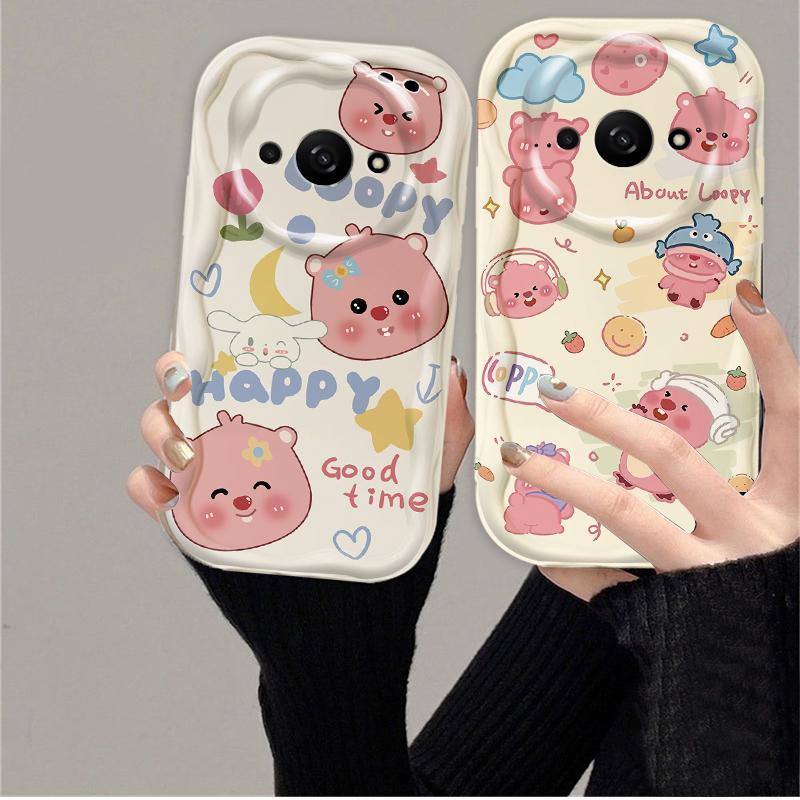 Thích hợp cho Redmi A3 / POCO C61 4G 3D Girls Soft TPU Phim hoạt hình dễ thương Loopy Vỏ điện thoại chống sốc