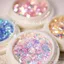 Làm Móng Tay Nhấp Nháy Opal Bột Phân Cực Dreamy Nhiều Màu Sắc Cổ Tích Siêu Mỏng Edelweiss Đám Mây Thổ Cẩm Bột Móng Tay Sequin Trang Trí