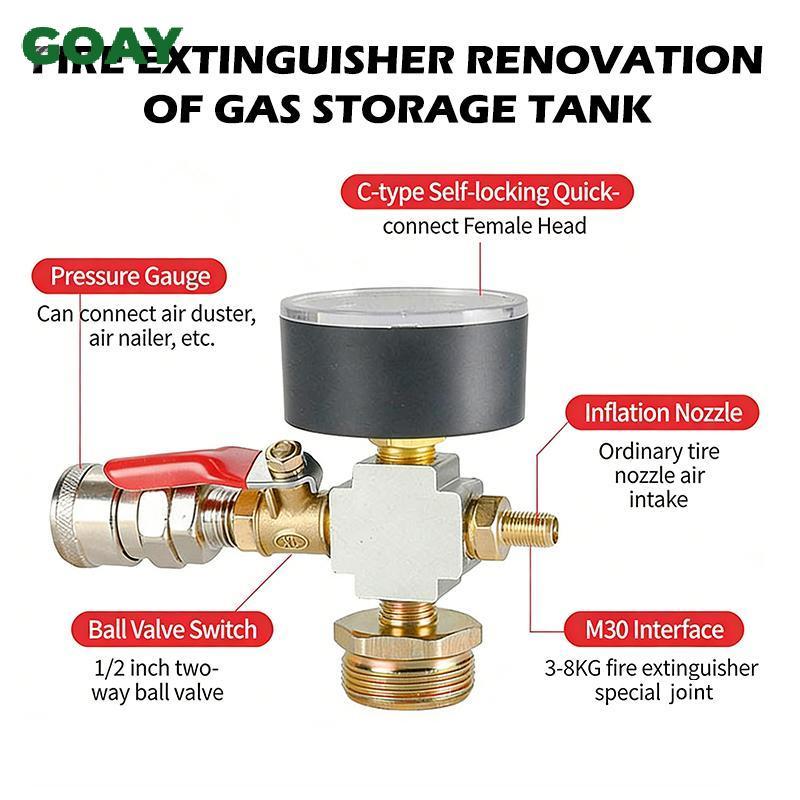 GOAY Bộ chuyển đổi áp suất bình xăng nhỏ sang bình chữa cháy Bộ chuyển đổi cài đặt đơn giản cho máy bơm áp suất cao Dự án DIY VN