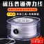 Vòng tay cao cấp từ lụa phẳng đàn hồi sợi chống mài mòn, đính hạt garnet và ngọc trai, dây 26cm
