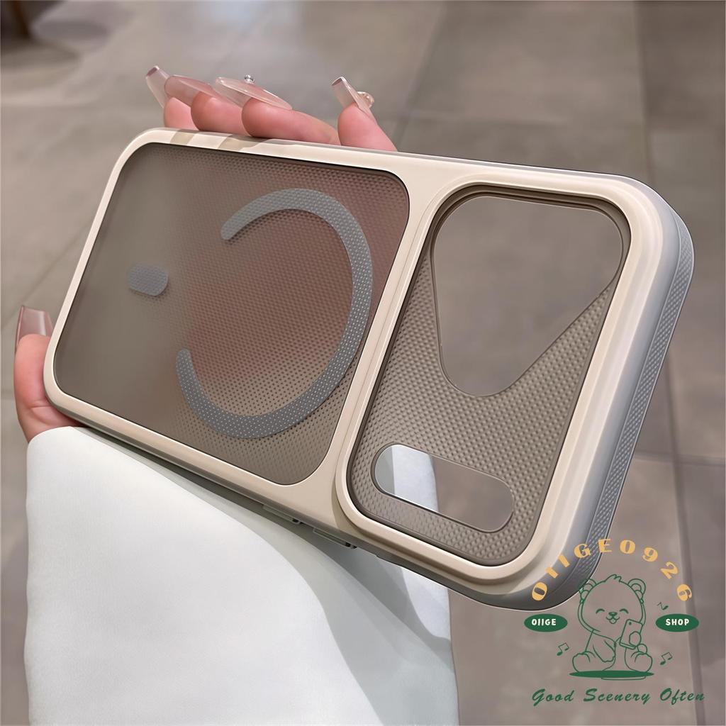 【 Ốp lưng iPhone17 】 Túi khí điểm sóng da cảm giác thu hút từ tính Vỏ điện thoại iphone17 Pro Max 16 15 14 13 12 cho vỏ iPhone Vỏ mềm silicon TPU chống sốc