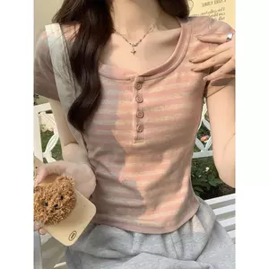 <![Áo Thun Nữ Sọc Vai Chính Hãng] Phong Cách Mới, Hợp Mốt Mùa Hè