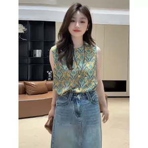 Phong cách Trung Quốc mới Phong cách Trung Quốc Tính khí Áo vest không tay cổ điển dành cho nữ Mùa hè Niche Áo vest thời trang phù hợp