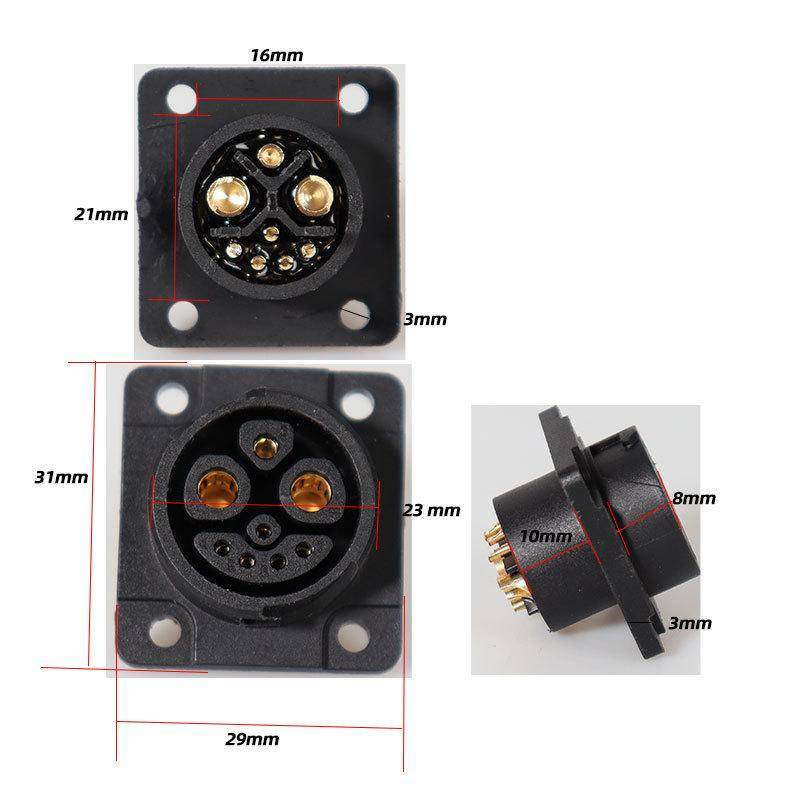 SWEET 1 Cái 50A Năng Lượng Lithium Xe Đạp Điện Nam Nữ Cổng Sạc M23 2 + 1 + 5 Đầu Nối Pin Xe Máy Sạc Cắm Soet n
