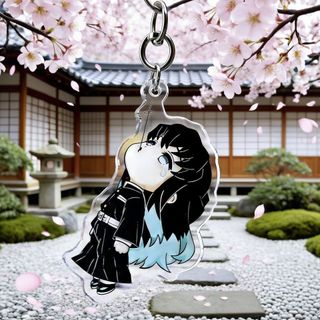 Demon Slayer Anime Keychain Tokitou Muichirou Acrylic Key Chain Bags Charms Car Pendant Accessories Goods Collection