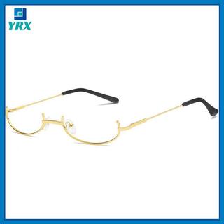 Kính half-frame vintage kim loại cho bé gái, sang trọng với dây xích - Phù hợp cosplay và tiệc tùng.
