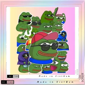 100 Sticker crazy frog mũ bảo hiểm vali laptop chống nước cực tốt
