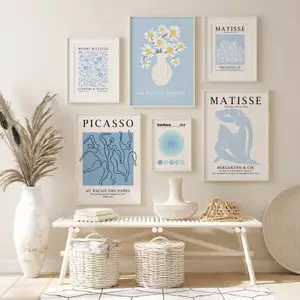 Henri Matisse Blue Flower Market Canvas Painting Classic Art Home Wall Decor Canvas Poster