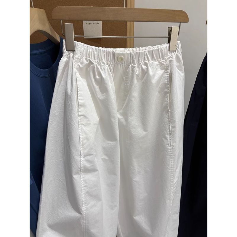 Quần bóng bay nữ bằng vải cotton đã giặt, kích thước lớn, phong cách Hàn Quốc sang trọng, phù hợp mùa hè