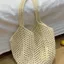Lười Tote Phong Cách Mới Thường Ngày Đi Biển Túi Đeo Vai Rơm Handmade Dung Tích Lớn Kỳ Nghỉ Dệt Rỗng