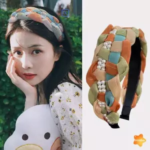 Vòng Tóc Retro Nhiều Màu Sắc Cho Bé Gái, Hạt Ngọc Trai, Phụ Kiện Thời Trang