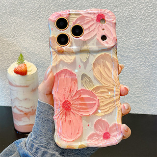 Tranh sơn dầu hoa cho iphone17 17promax 16promax 15promax 14 / 13 / 15 / 16pro iphone13 TPU mới chống bụi