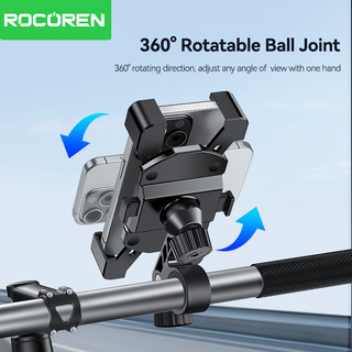 Rocoren Motocycle Giá đỡ điện thoại Gương chiếu hậu Giá đỡ điện thoại đa năng 4,5-7,2 inch Giá đỡ điện thoại di động Chống sốc