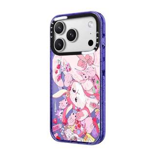 CASECASE X Kiera Won Club Bunny Pink Fizz & Peri Purple Clear Hard Từ Hút Tác Động Dành Cho Apple IPhone 12 13 14 15 16 17 Pro Max Air Plus