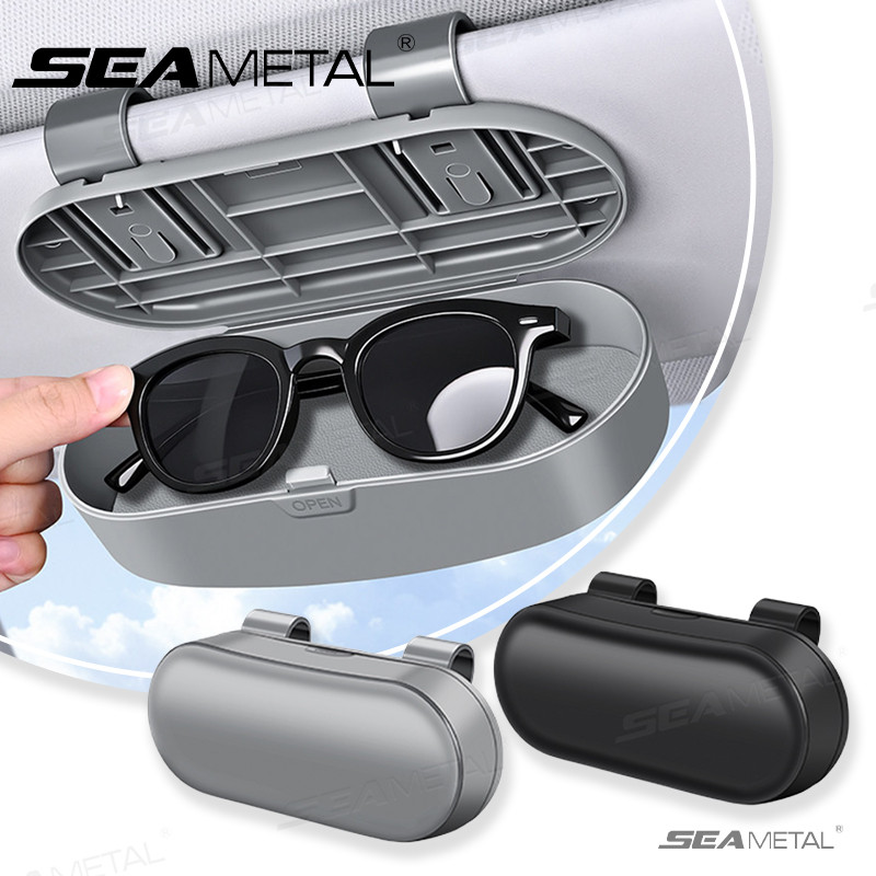 Hộp đựng kính râm ô tô SEAMETAL Tấm che nắng đa năng Chống trầy xước Tự động tổ chức Giá đỡ kính ô tô Lái xe đường bộ