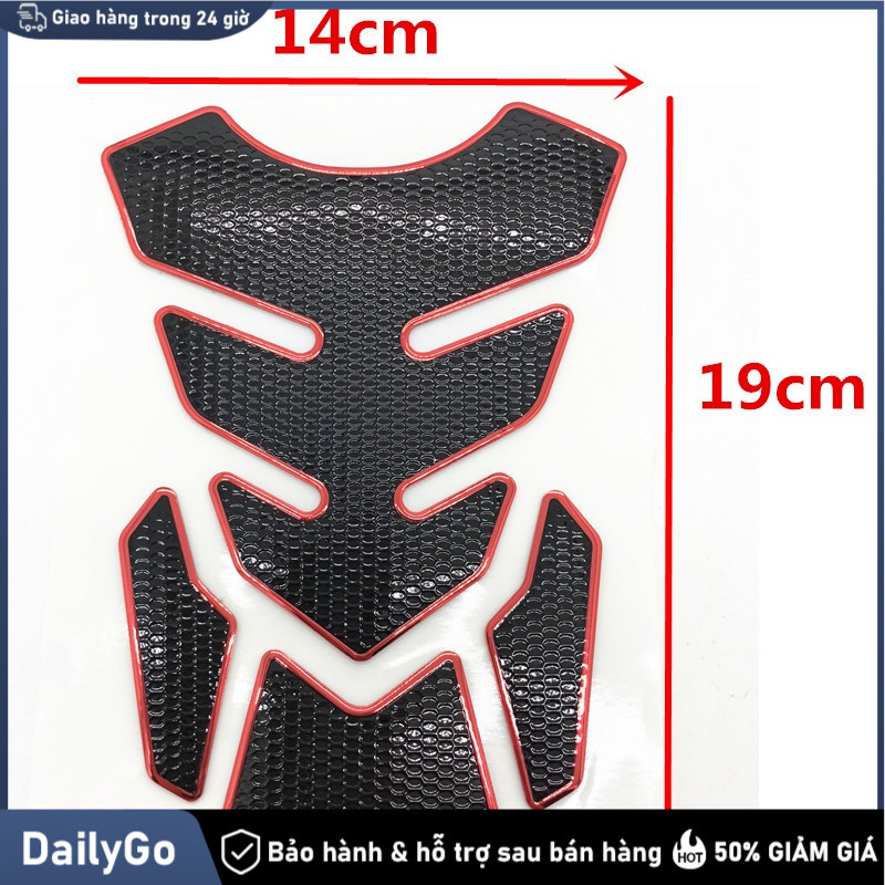 Vật tư cần thiết độ xe máy, tem 3D bảo vệ bình xăng họa tiết xương cá, Bình Xăng, Tem Dán, Xương Cá / Kiểu Dáng Xe, Độ