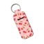 Yoo Portable Strawberry Cherry Lip Balm Case Móc khóa được làm từ Neoprene chống thấm nước để đi lại hàng ngày và kích hoạt mua sắm