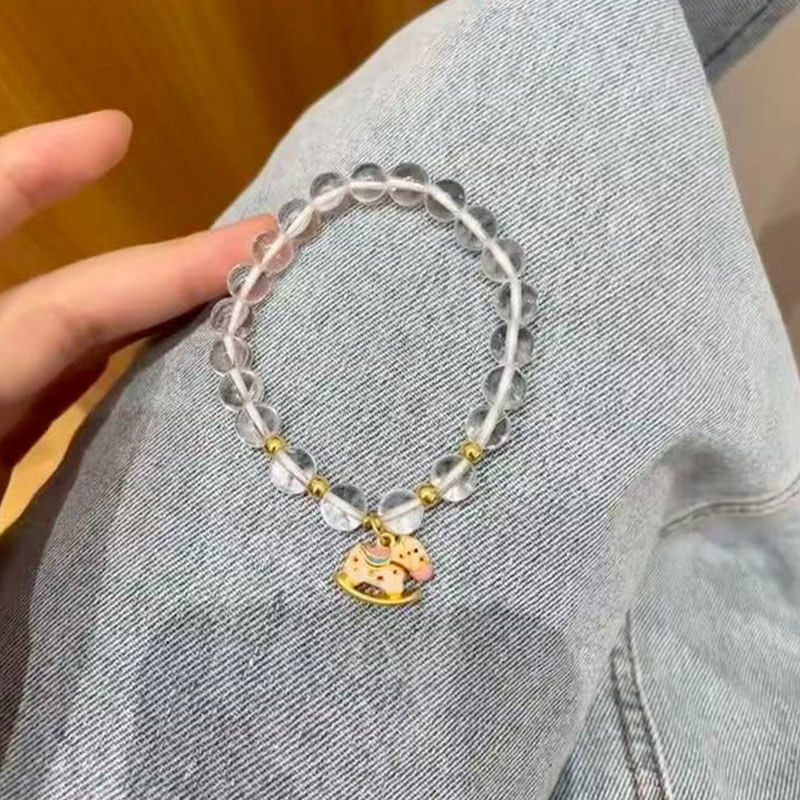 Vòng tay Mặt Dây Chuyền Pony Trong Suốt - Mang Lại May Mắn Và Thịnh Vượng