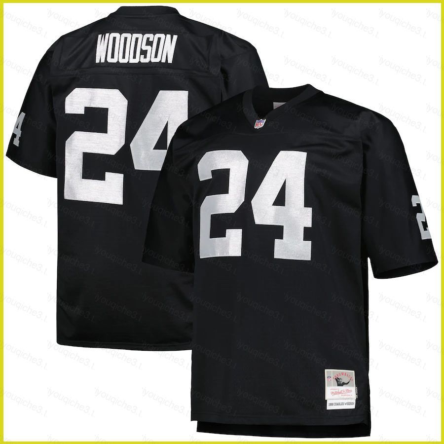 Sơ mi jersey Charles Woodson Las Vegas Raiders NFL - Áo thun thể thao plus size nghỉ hưu