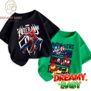 COD✅ (Hồ Chí Minh)DREAMY BABY 2025 Áo thun cotton cho bé BST áo siêu nhân bé trai phong cách