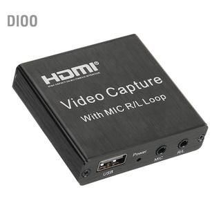 Dioo Dioo Video Capture Card USB2.0 HDMI Loop & 8209;Out Hỗ trợ 4K Thiết bị điện tử 0,4a 5V DC