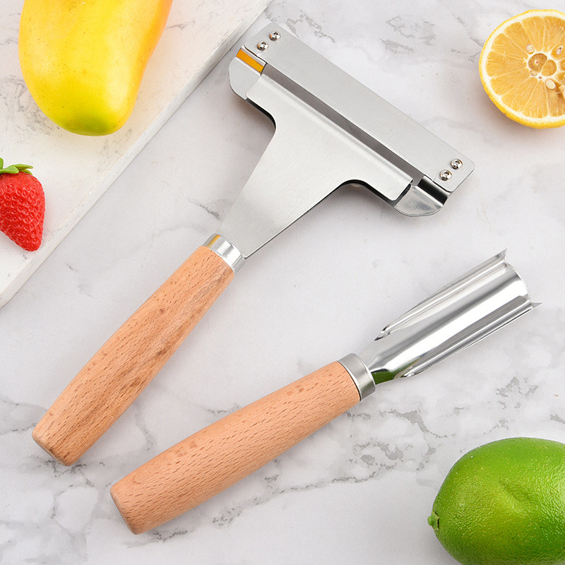 Thép không gỉ Bầu Dao Cạo Peeler Rau Khoai Tây Cắt Lát Trái Cây Lột Tiện Ích Nhà Bếp LI0E