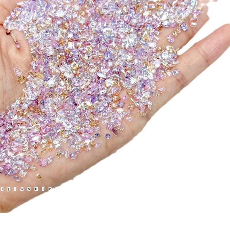 5A Màu Phantom Trong Suốt Đáy Làm Móng Tay Zircon Kim Cương Hỗn Hợp Màu Zircon Hỗn Hợp 50 Miếng Thủy Tinh Pha Lê Làm Móng Tay Kim Cương Trang Sức Đáy Phẳng Kim Cương 2025.12.31