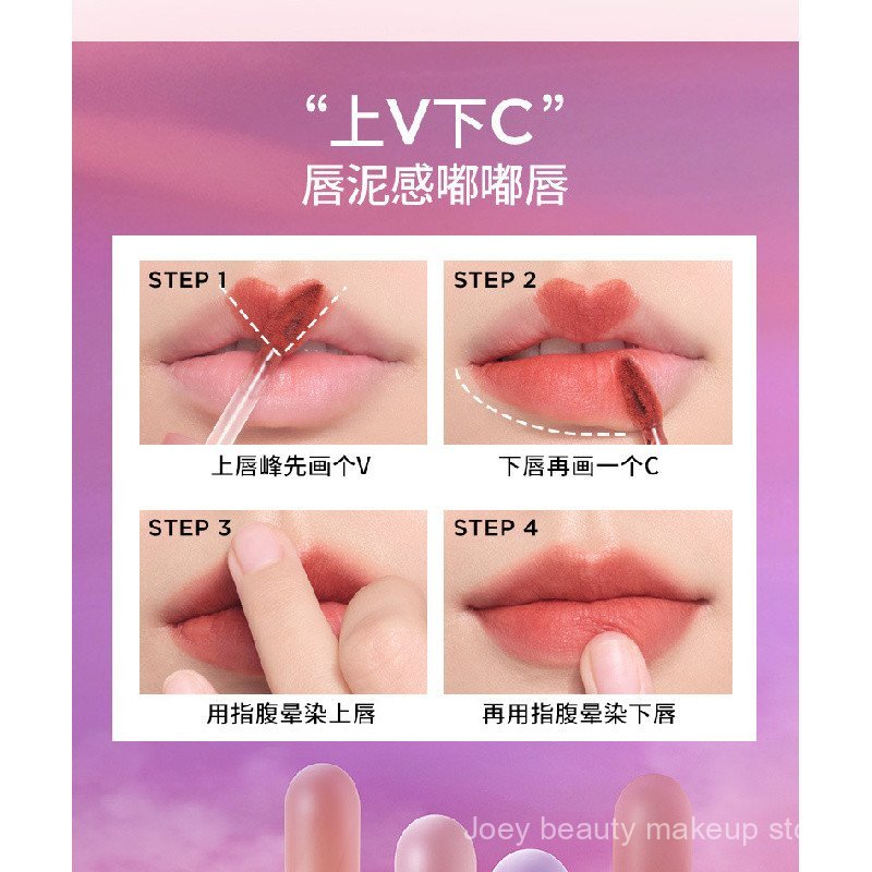 COLORKEY Trứng Nhỏ Môi Bùn Mờ Màu Khỏa Thân Son Môi Son Bóng Làm Sáng Trà Sữa Màu DVSO