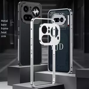YJD Case For Nothing Điện thoại 4a Khung trần bằng kim loại Tản nhiệt Vỏ điện thoại chống rơi