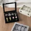 WHX [Sẵn sàng] Hộp đồng hồ Flannel 4 bit / 8-bit Chống bụi Hộp lưu trữ trang sức chống ẩm bằng kính Sunroof Hộp sưu tập đồng hồ đeo tay Vòng đeo tay Hộp trưng bày đồng hồ