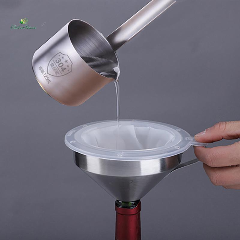 [Nhà Điện] 100 / 120 / 200 / 300 / 400 / 450 Lưới Lọc Nylon Phễu Thép Không Gỉ Cho Sữa Trái Cây Y Học Truyền Thống Trung Quốc Dầu Rượu Vang Trắng mới