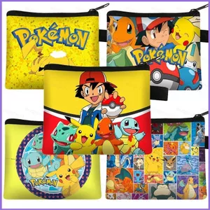 SQ11 Pokemon Pikachu Hoạt Hình Trẻ Em Ví Đựng Tiền Xu Ví Móc Khóa Dây Kéo Túi Trẻ Em Ví Đựng Tiền Xu Túi Xách Dễ Thương
