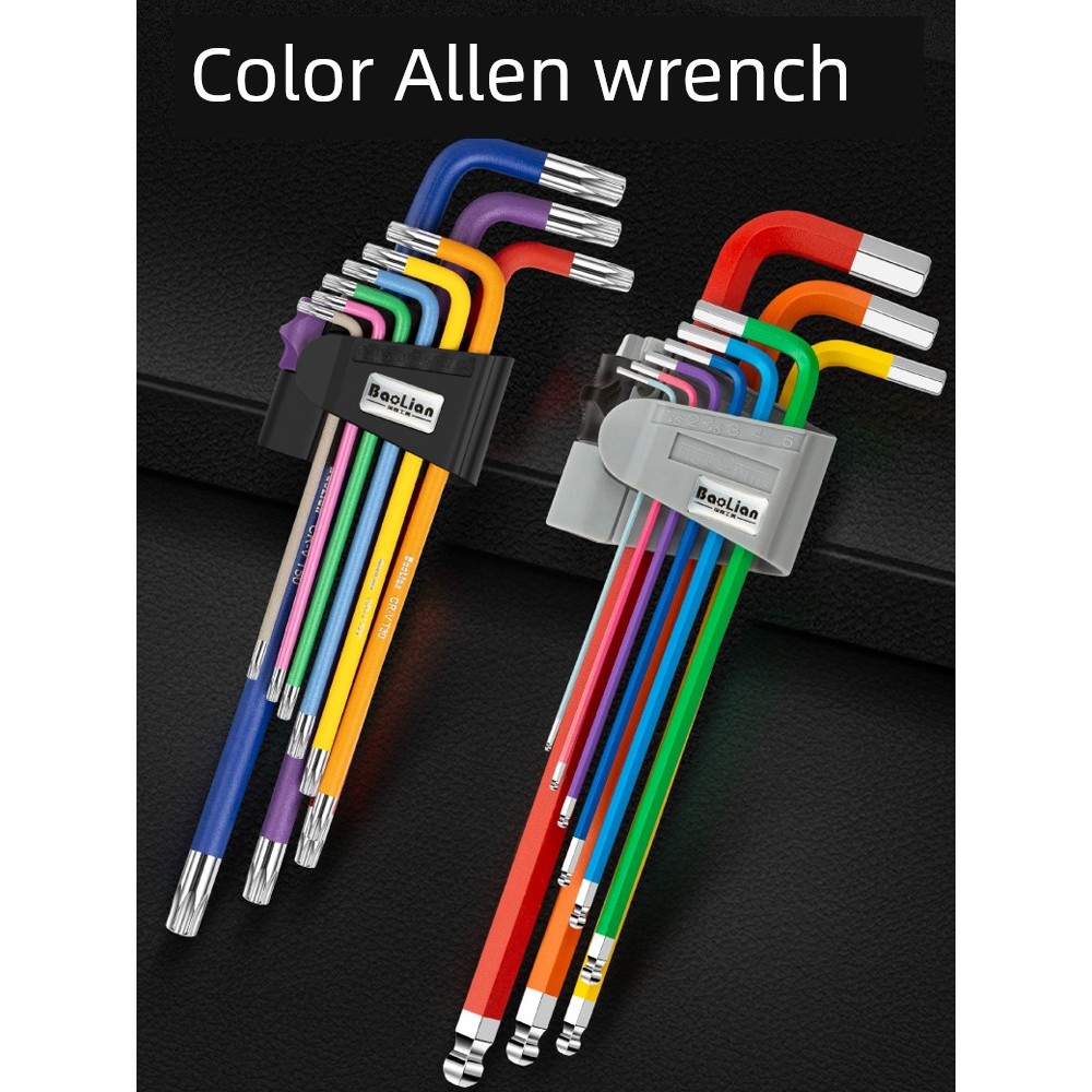 Cờ lê Allen đa chức năng Torx mở rộng màu sắc