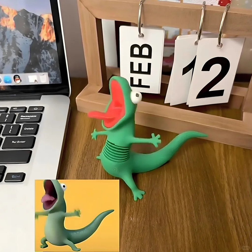 Hầu hết lời khen ngợi Kế hoạch biến hình hải ly Lizard Sáng tạo 3D In hình thằn lằn xanh dễ thương TOM Trang trí máy tính để bàn sáng tạo Quà tặng TOM