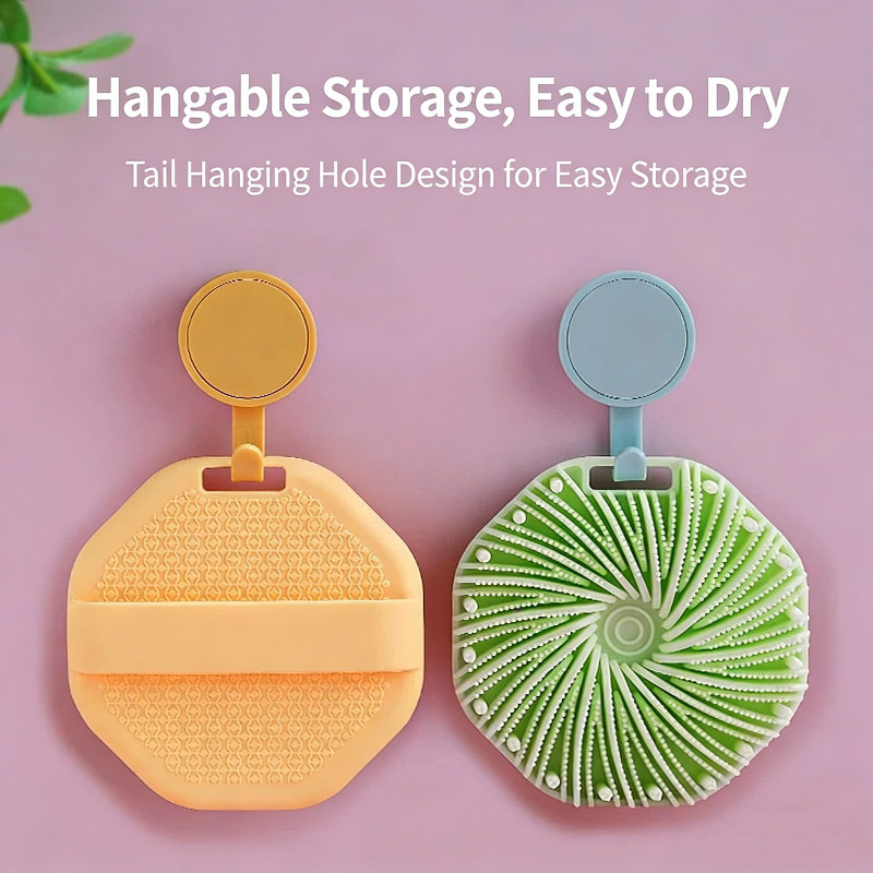 ST2 Silicone Tắm Body Brush Tẩy Tế Bào Chết Chà Mềm Lông Lưng Chà Găng tay đi tắm Cho Nam Nữ TS2