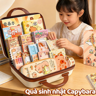 Bộ Dụng Cụ Học Tập Xinh Xắn, Văn Phòng Phẩm Capybara, Quốc Tế Thiếu Nhi, Túi Đựng Bút Bộ Quà Tặng 1/6