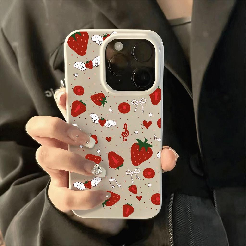 Dâu tây ngọt ngào cho iPhone 16 trường hợp iPhone 17Air Tính cách 14Pro Moisture